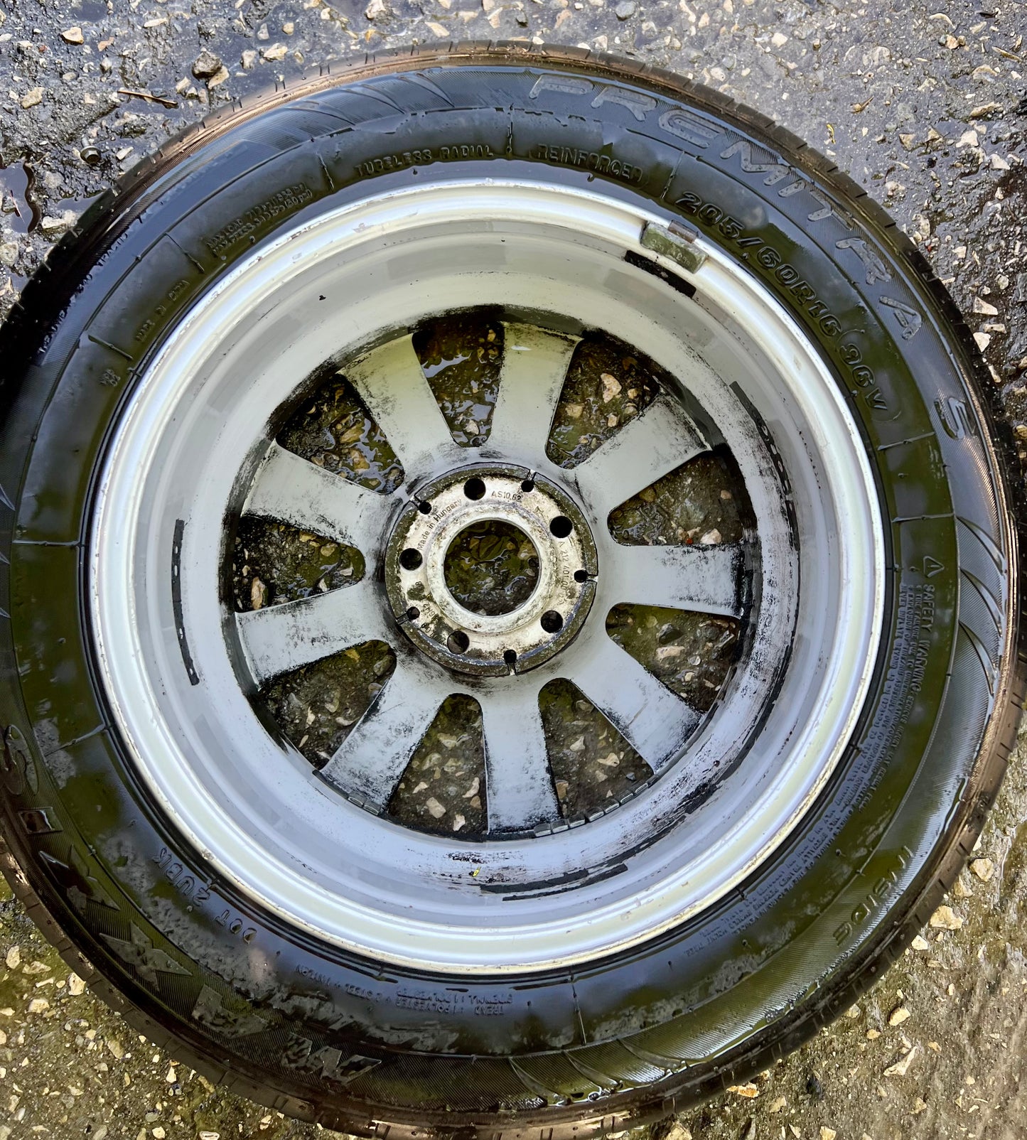 mercedes wheel post iron cleaner application