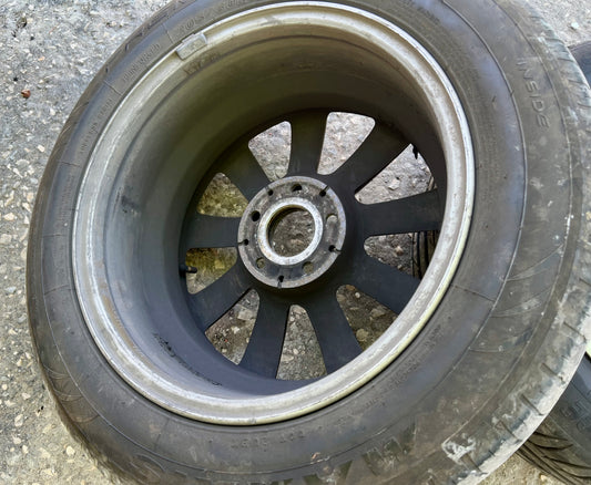 mercedes wheel before iron cleaner application